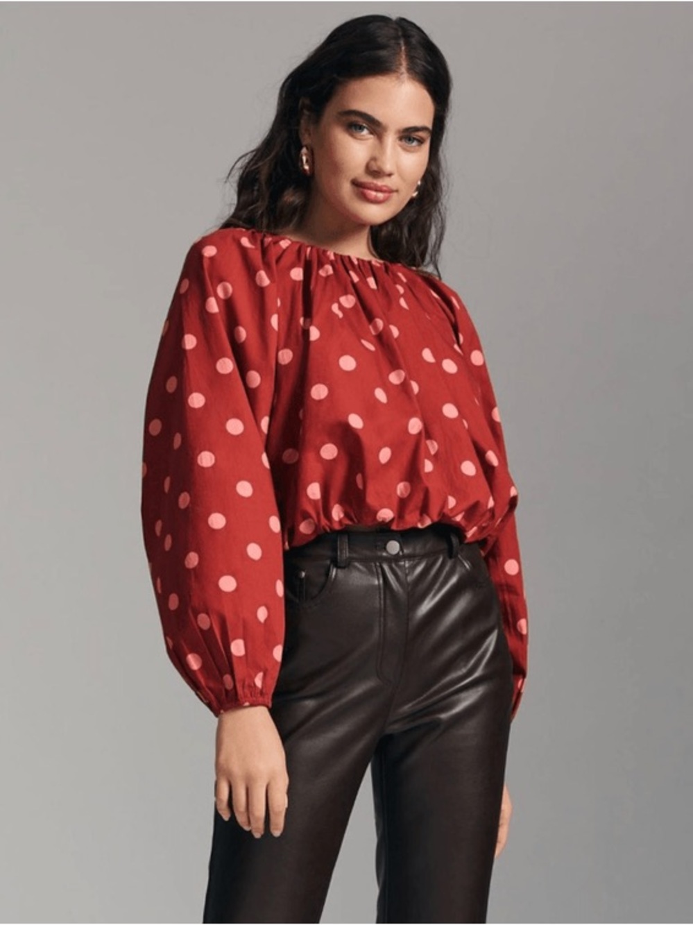 Maeve Poplin Bubble Blouse by Anthropologie